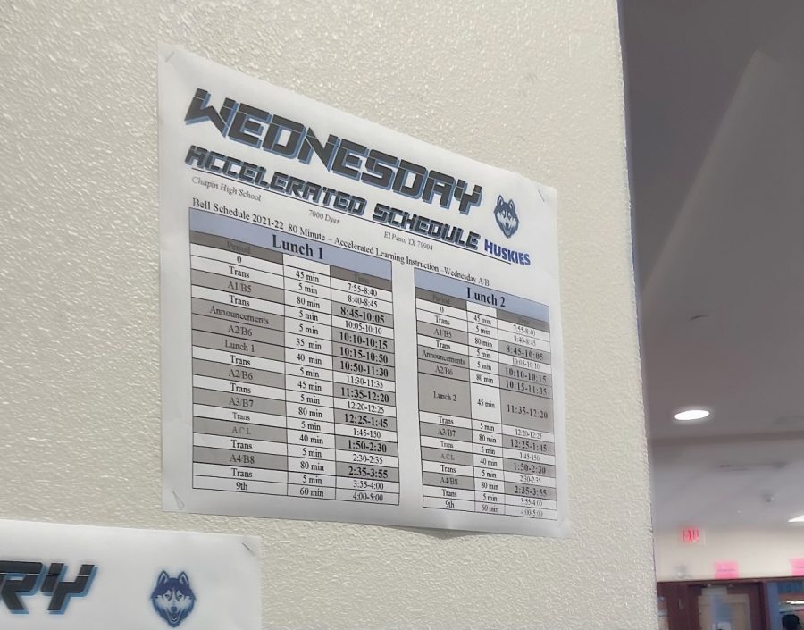 Accelerated Wednesday Schedule
