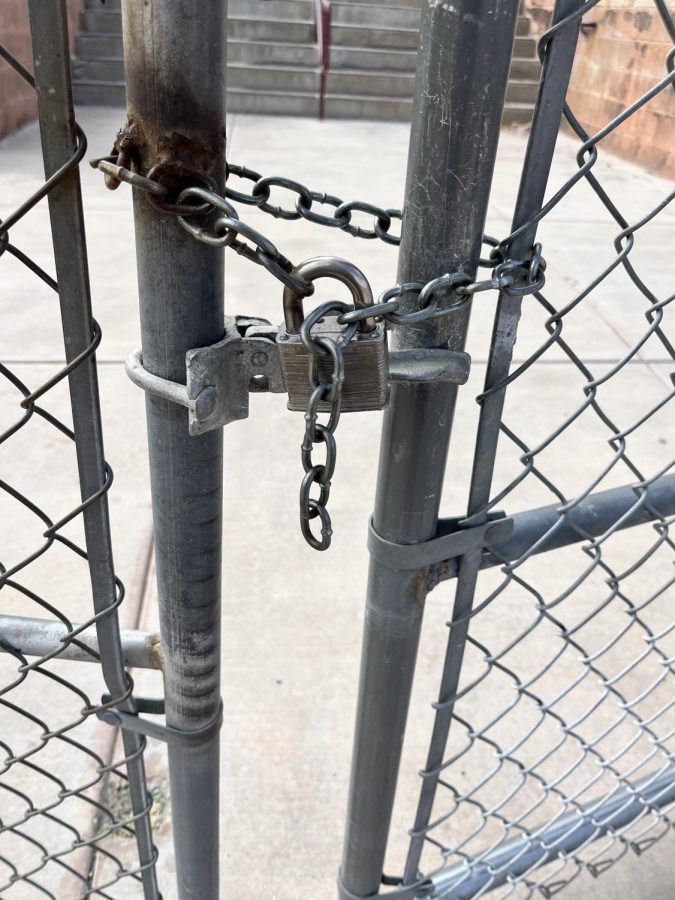 The football field remains locked during  both lunch periods.Due to altercations during lunch period on the field, administration  enforced the new rules.