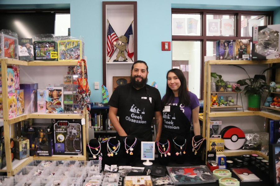 Inigo and Janette from Geek Obsession selling pop culture merchandise, anime, video games, anything to do with pop culture. 