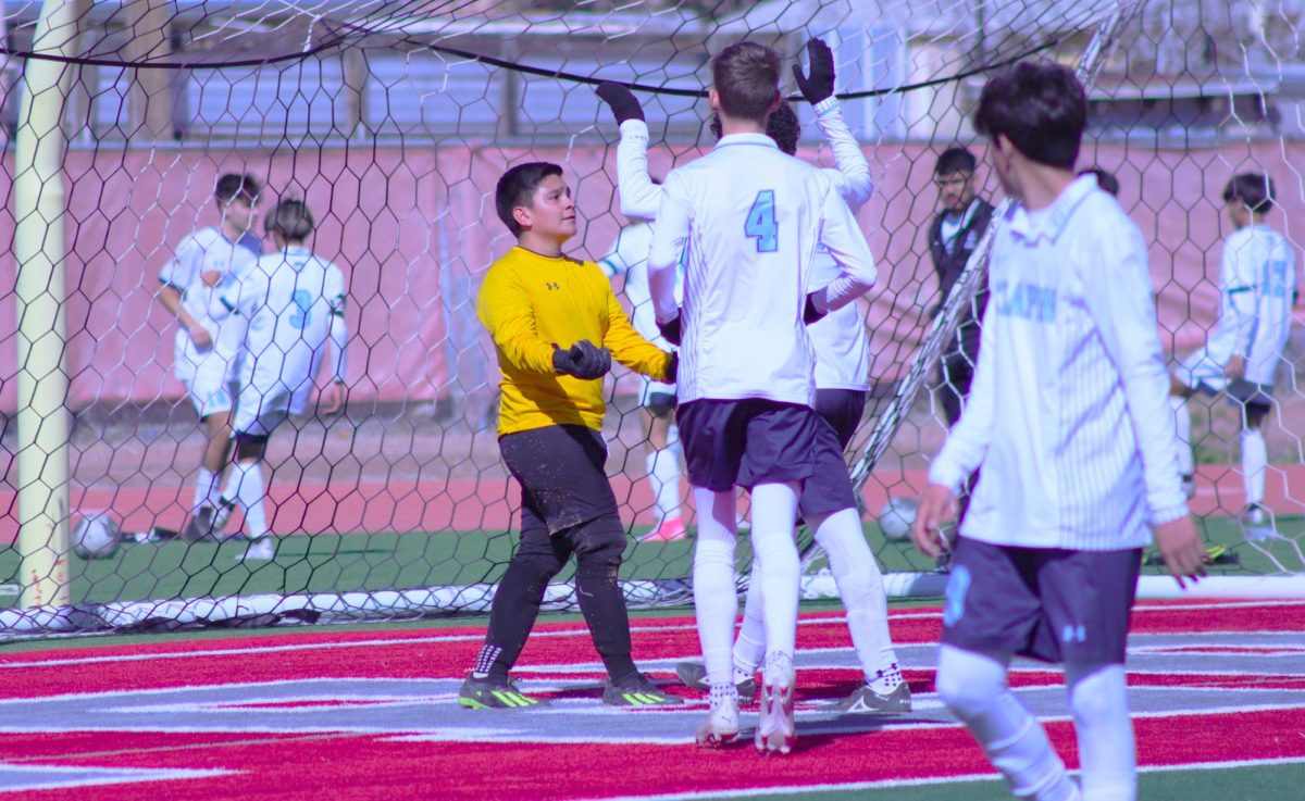 Goalie Christopher Hernandez, receives praise from team for blocking two incoming shots in a row. Hernandezs defense on the goal was enough to keep the Silver Foxes from scoring another goal.