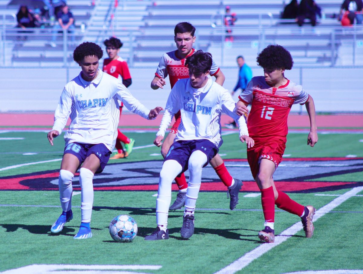 Francisco Torres and Samuel Dos Santos, Focused on keeping the ball away from the Silver Foxes defense. The teams second score tied the game 2-2 as a result of this act of teamwork.