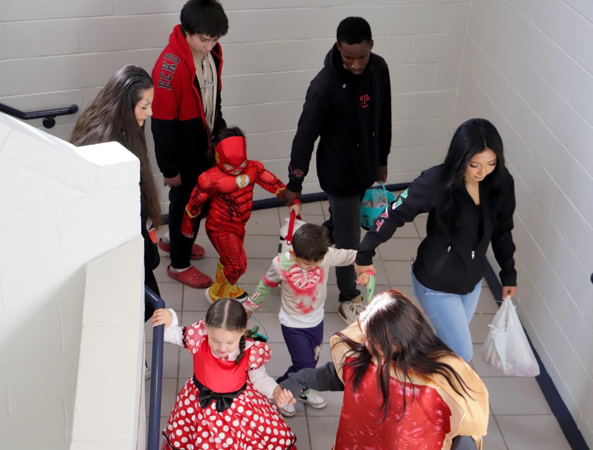 With their baskets full the kids were ready to head back to class." This kids are gonna have a lot of energy" said junior John Bokako