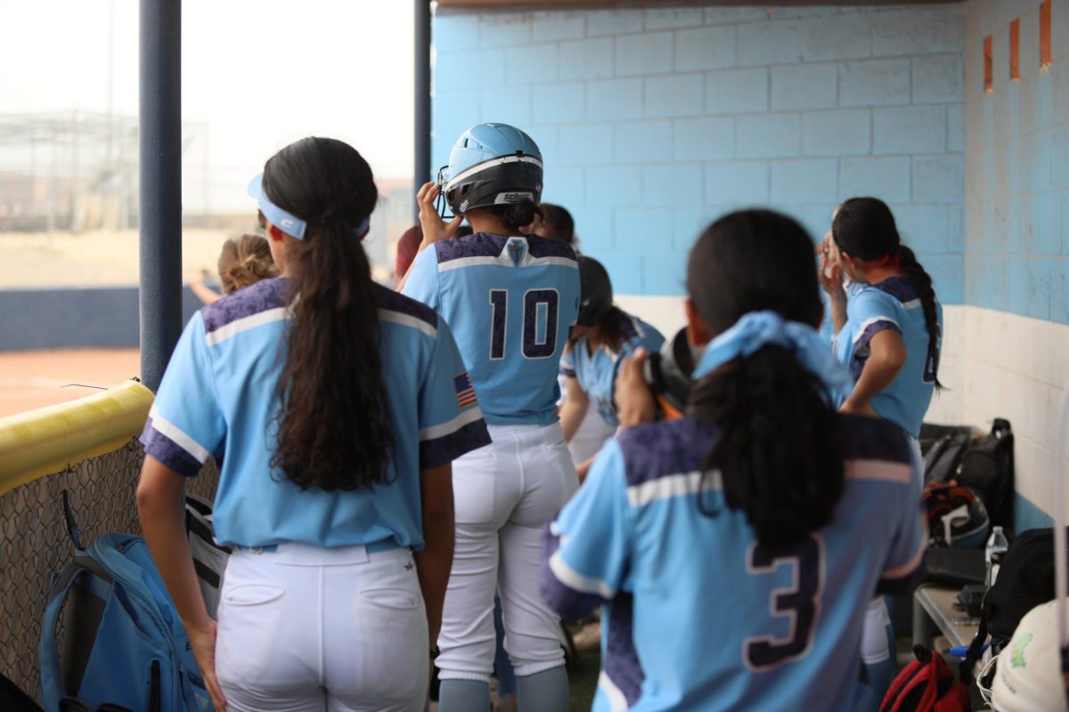 Team watches and cheers for their teammate who is batting, No. 10 gets ready to bat next