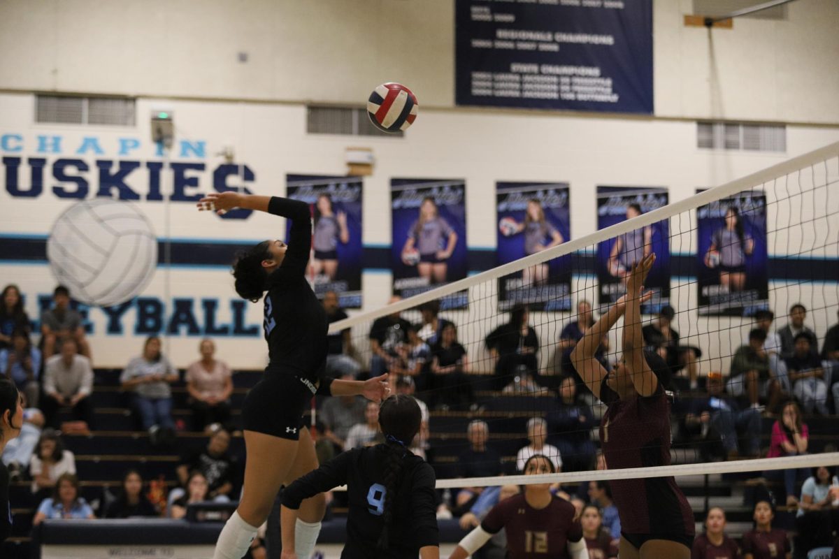 Sophmore Kaylee Vasquez slamming it down on andress