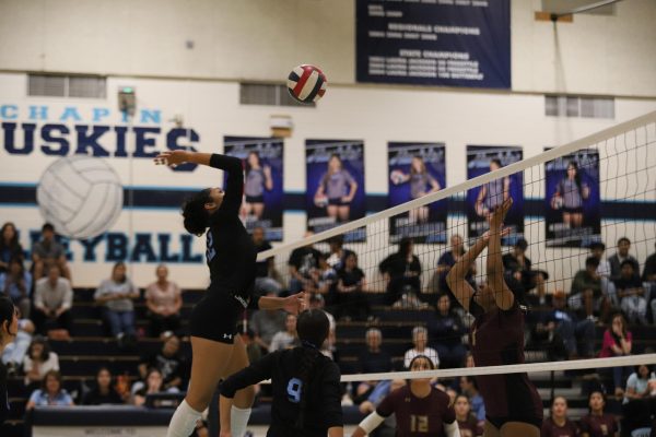 Sophmore Kaylee Vasquez slamming it down on andress