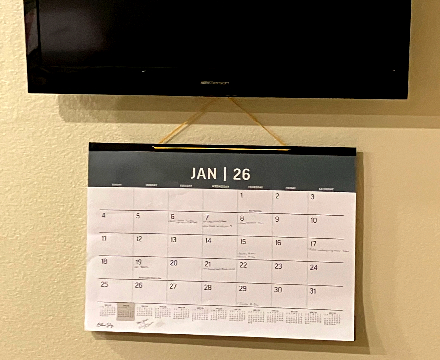 2026 Calendar. Setting up for the new year.