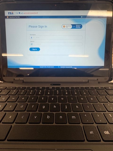 STAAR testing portal.Students  are focused on completing these final digital exams to clear the way for summer.